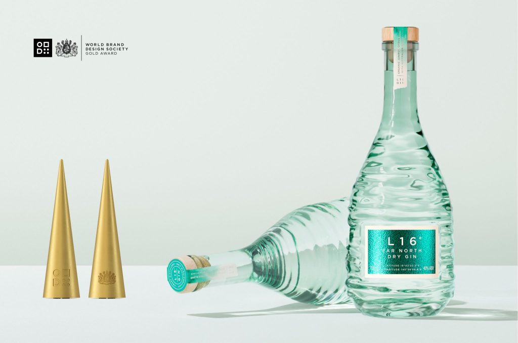 Gold World Brand Design Society Awards - L16 Gin